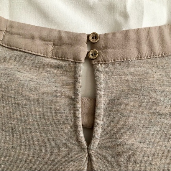 Democracy embroidery boho bell sleeves floral trim jersey knit flare size L - Picture 7 of 9